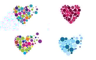 Particle Beauty Love Vector icon illustration design Template