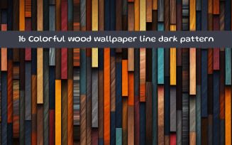 Colorful Wood Wallpaper Line Dark Pattern