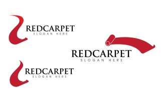 Simple red carpet Vector design illustration Template v.2