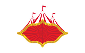 Circus event element vector illustration design template v.12