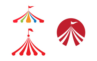 Circus event element vector illustration design template v.3