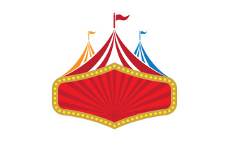Circus event element vector illustration design template v.5