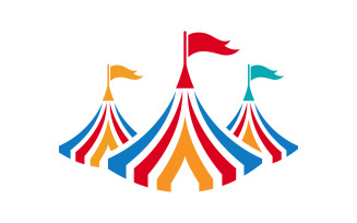 Circus event element vector illustration design template v.7