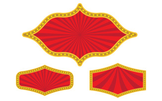 Circus event element vector illustration design template v.9