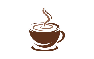 Coffee tea cup caf Logo Template vector icon design v.1