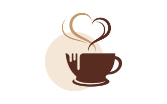 Coffee tea cup caf Logo Template vector icon design v.7