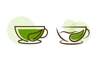 Coffee tea cup caf Logo Template vector icon design v.8