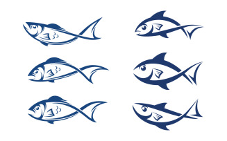 Fish logo template Creative icon design template v.1