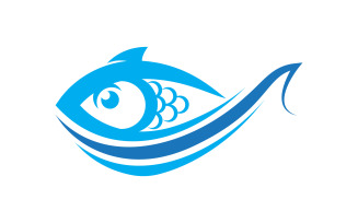 Fish logo template Creative icon design template v.5