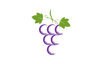 Grapes fruit logo template vector illustration design v.11
