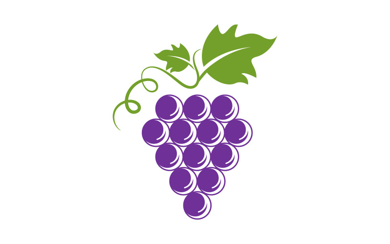 Grapes fruit logo template vector illustration design v.3 Logo Template