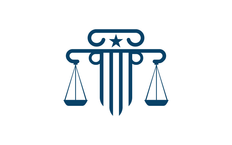 Justice law firm icon Logo Template vector illustration design v.9