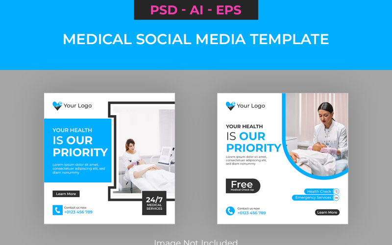 Medical and Healthcare Social Media Template 2