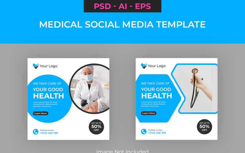 Medical and Healthcare Social Media Template 3