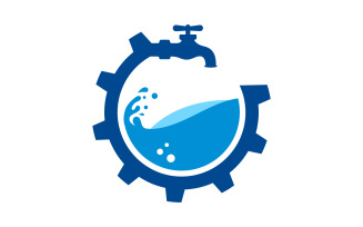 Plumbing water logo Vector icon design illustration Template v.12