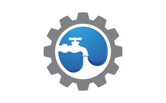 Plumbing water logo Vector icon design illustration Template v.15