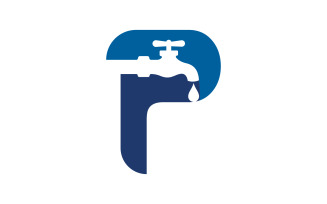 Plumbing water logo Vector icon design illustration Template v.3