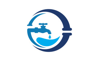 Plumbing water logo Vector icon design illustration Template v.5