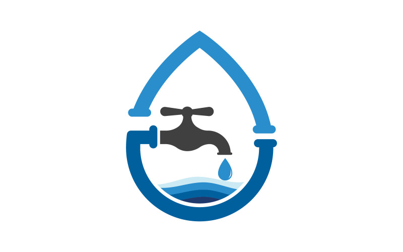 Plumbing water logo Vector icon design illustration Template v.6 Logo Template