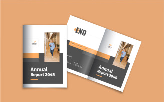 Annual report brochure design, financial report or business report brochure design template layout