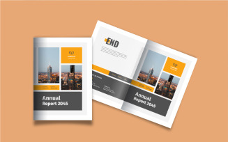 Annual report brochure design, financial report or business report brochure design template