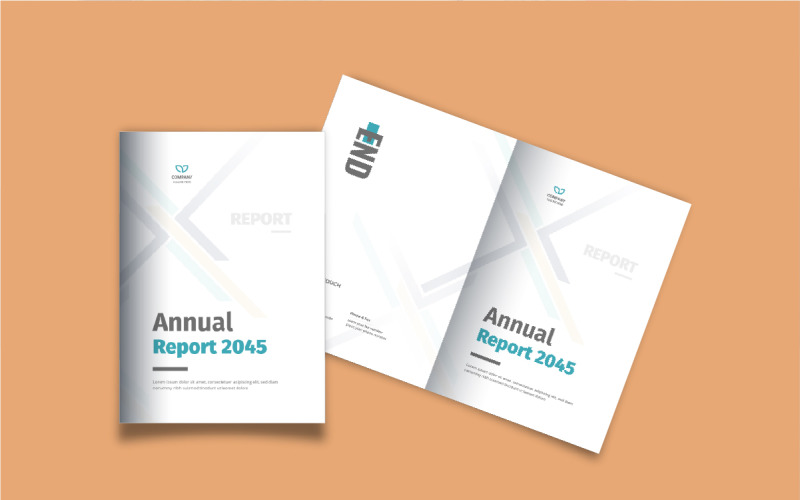 Annual report brochure design, financial report or business report brochure layout Corporate Identity