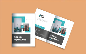 Annual report brochure design, financial report or business report brochure template design layout