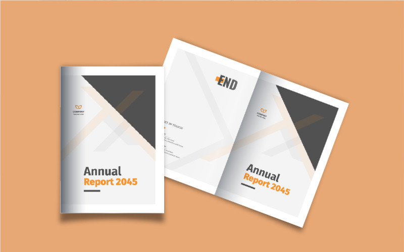 Annual report brochure design, financial report or business report brochure template design Corporate Identity
