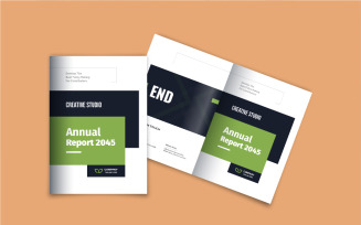 Annual report brochure design, financial report or business report brochure template layout