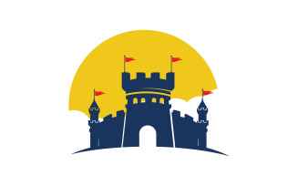 Castle building vector illustration design Template v.8