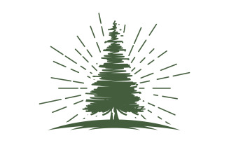 Forest mountain Vector icon design illustration v.3