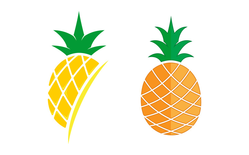 Pineapple fruit icon logo template vector illustration design v.12 Logo Template