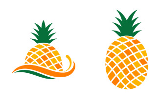 Pineapple fruit icon logo template vector illustration design v.2