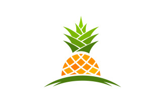 Pineapple fruit icon logo template vector illustration design v.3