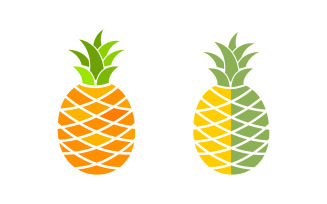 Pineapple fruit icon logo template vector illustration design v.4