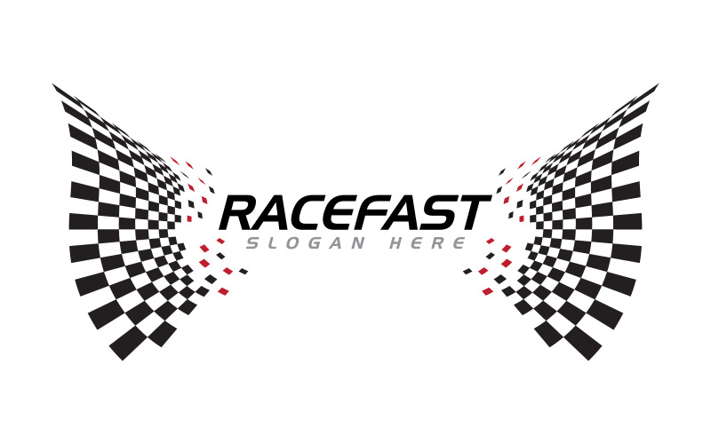 Race flag faster concept design illustration template v.10 Illustration