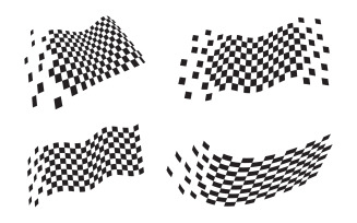 Race flag faster concept design illustration template v.1