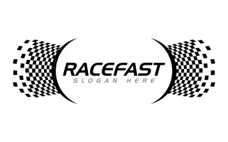 Race flag faster concept design illustration template v.2