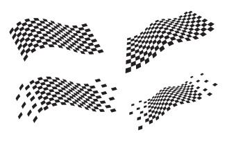 Race flag faster concept design illustration template v.3