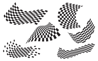 Race flag faster concept design illustration template v.7