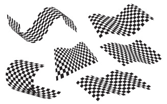 Race flag faster concept design illustration template v.8