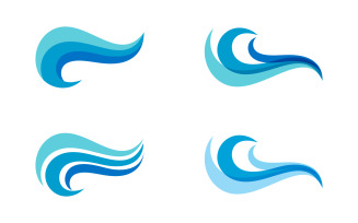 Water wave splash water drop icon vector illustration design v.10
