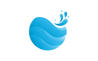 Water wave splash water drop icon vector illustration design v.13
