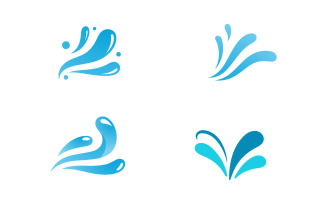 Water wave splash water drop icon vector illustration design v.18