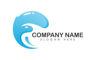 Water wave splash water drop icon vector illustration design v.20