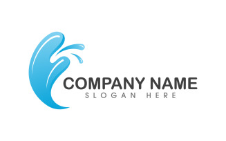 Water wave splash water drop icon vector illustration design v.21