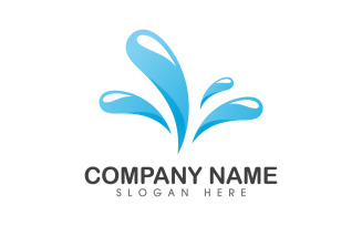 Water wave splash water drop icon vector illustration design v.24