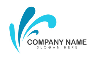 Water wave splash water drop icon vector illustration design v.26