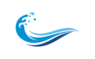 Water wave splash water drop icon vector illustration design v.2