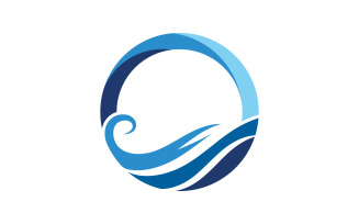 Water wave splash water drop icon vector illustration design v.3